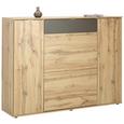 Highboard Sandeiche/Anthrazit - Sandfarben/Eichefarben, MODERN, Holzwerkstoff/Kunststoff (144,0/108,5/37,0cm) - Mömax modern living Highboard Sandeiche/Anthrazit - Sandfarben/Eichefarben, MODERN, Holzwerkstoff/Kunststoff (144,0/108,5/37,0cm) - Mömax modern living