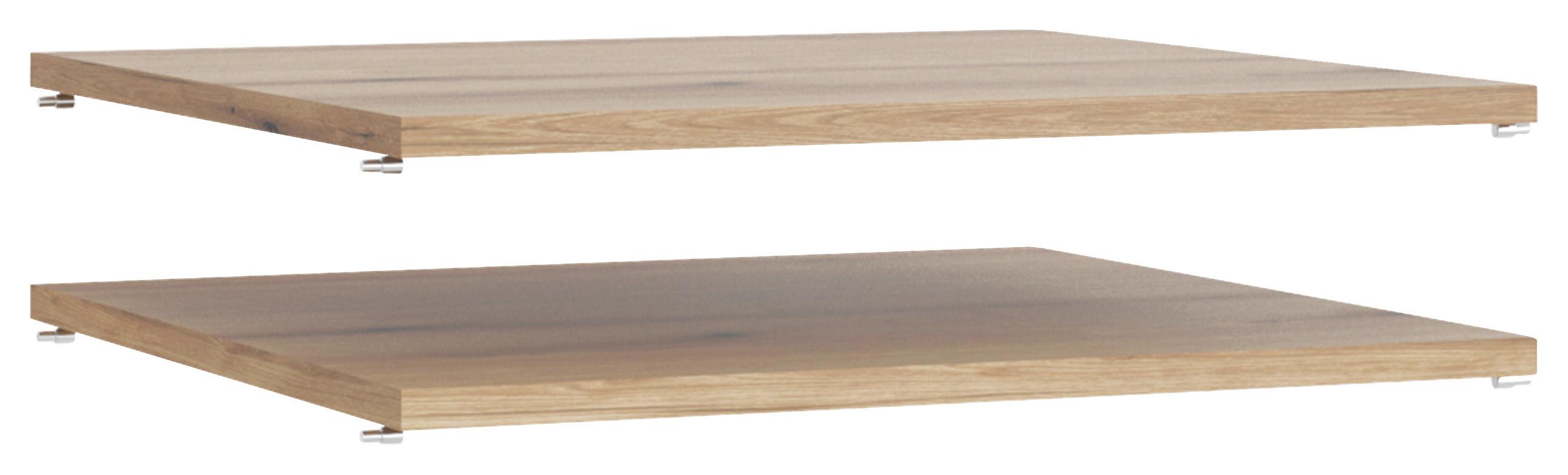 Set Polica 2/1 Dodatna Oprema - boje hrasta, Moderno, drvni materijal (49,3/1,6/47,7cm)