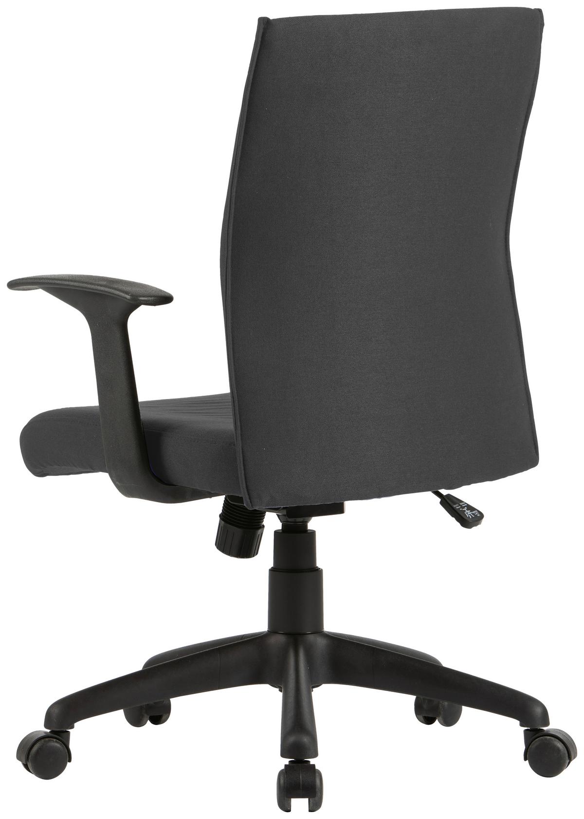 Drehstuhl Rocket Schwarz - Schwarz, MODERN, Kunststoff/Textil (56/92,5-100,5/61,5cm) - MID.YOU