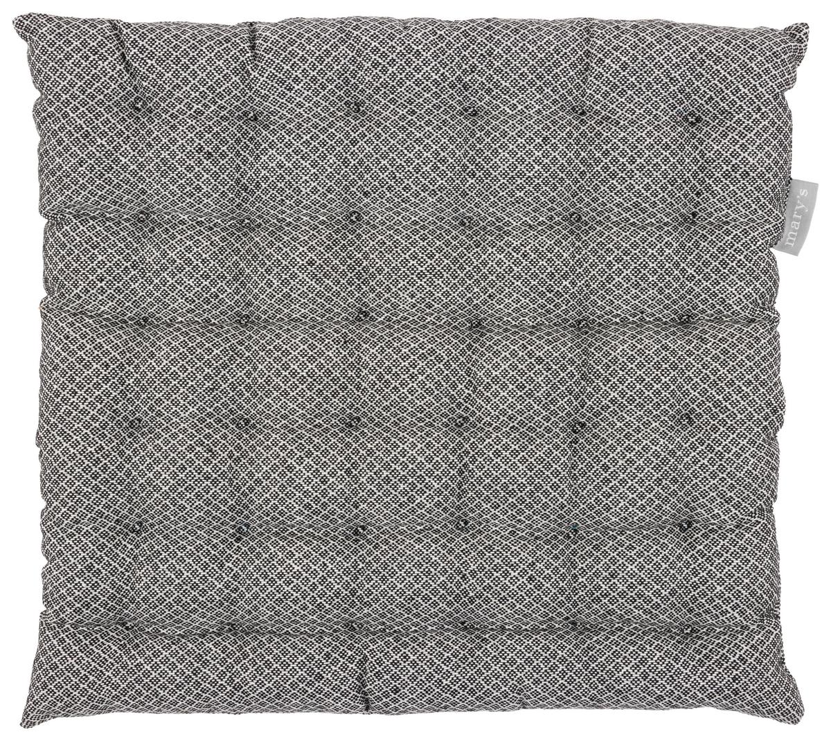 Sitzkissen Dobby Grau ca. 38x38cm - Grau, Textil (38/38/4cm) - Mömax