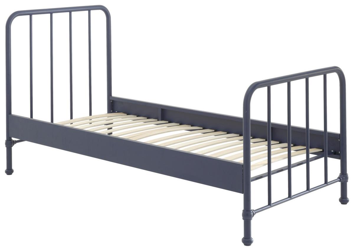 Kinder-/Juniorbett Bronxx ca. 90x200 cm Blau Matt - Blau, MODERN, Holz/Metall (90/200cm) - MID.YOU