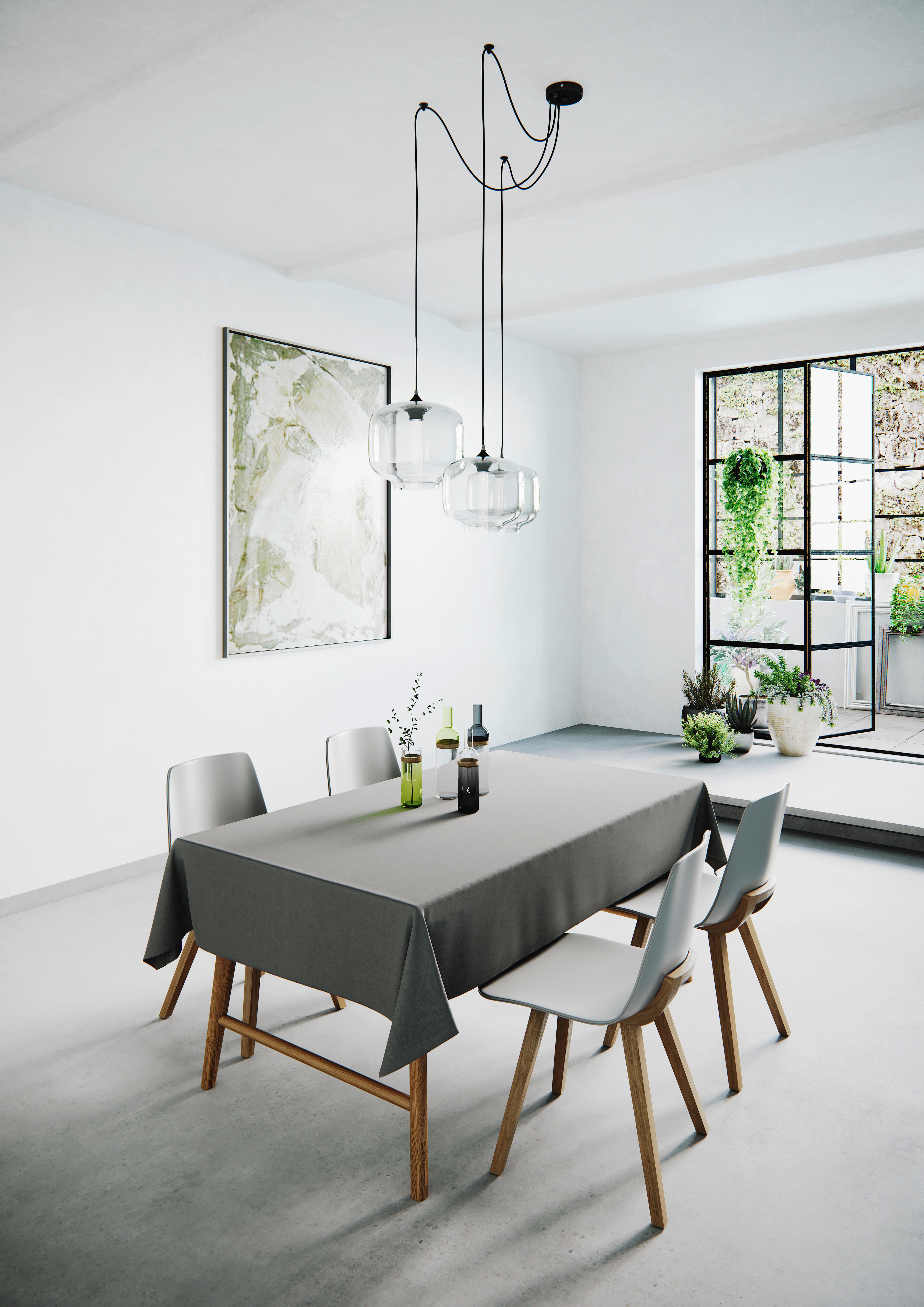 Tischdecke Waltraud Grau/Taupe ca. 160x270cm - Taupe/Grau, Textil (160/270cm)