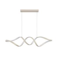 LAMPA WISZĄCA LED BROWNSVILLE *SBN* - kolor piaskowy, Design, tworzywo sztuczne/metal (100/22/120cm) - Novel