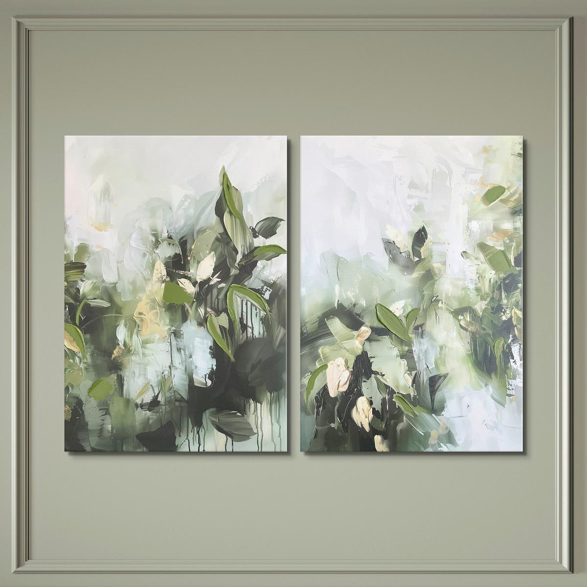 Bilderset CA Multicolor 2-teilig - Multicolor, Basics, Holz/Textil (50/70cm)