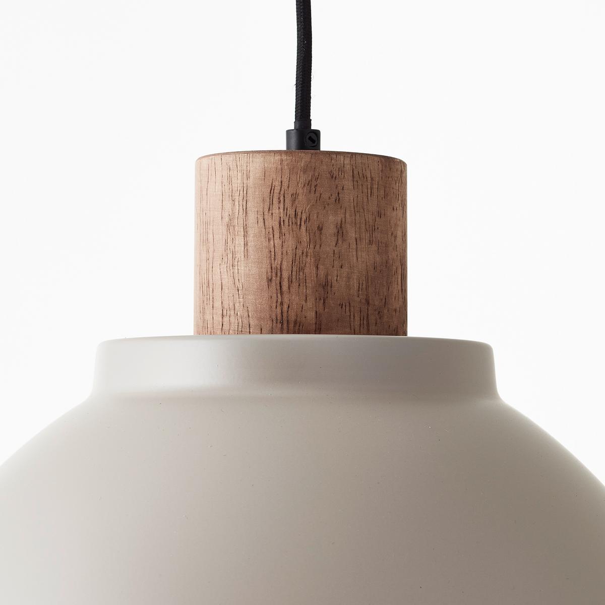 Hängeleuchte Erena Taupe max. 60 Watt - Taupe, Basics, Holz/Metall (38/120cm) - Brilliant