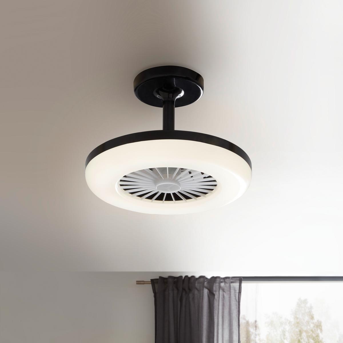 Mennyezeti Ventilátor Amalia - fekete/áttetsző, Modern, műanyag (27,5cm) - Modern Living