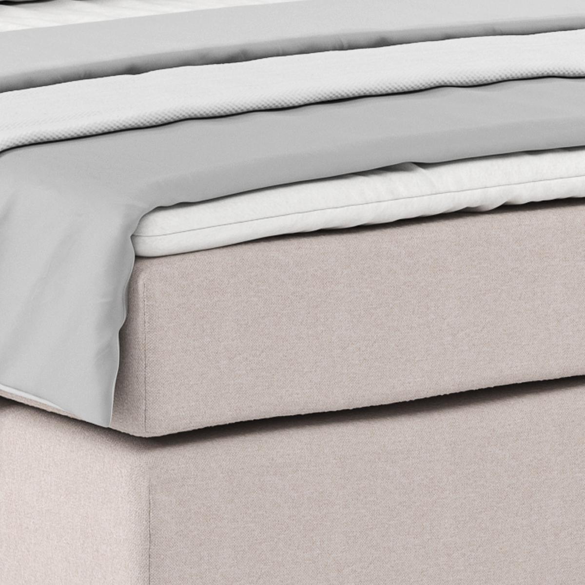 Boxspring Krevet Nero - bež/boje kroma, Konvencionalno, tekstil/metal (140/200cm) - Best Price