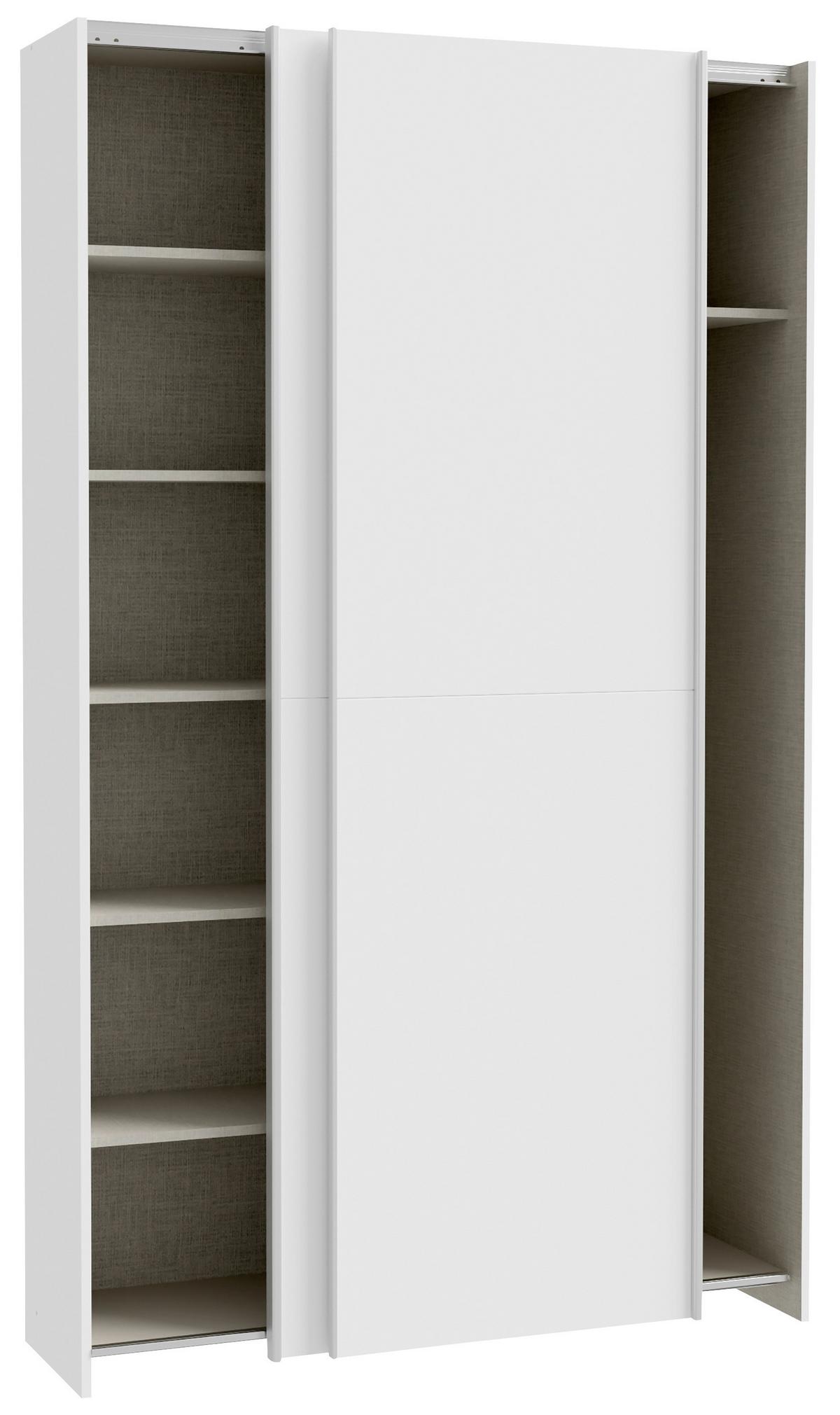 Ormar S Kliznim Vratima Home Nook - bijela/srebrne boje, Basics, drvni materijal/metal (120,1/210/39,1cm) - Modern Living