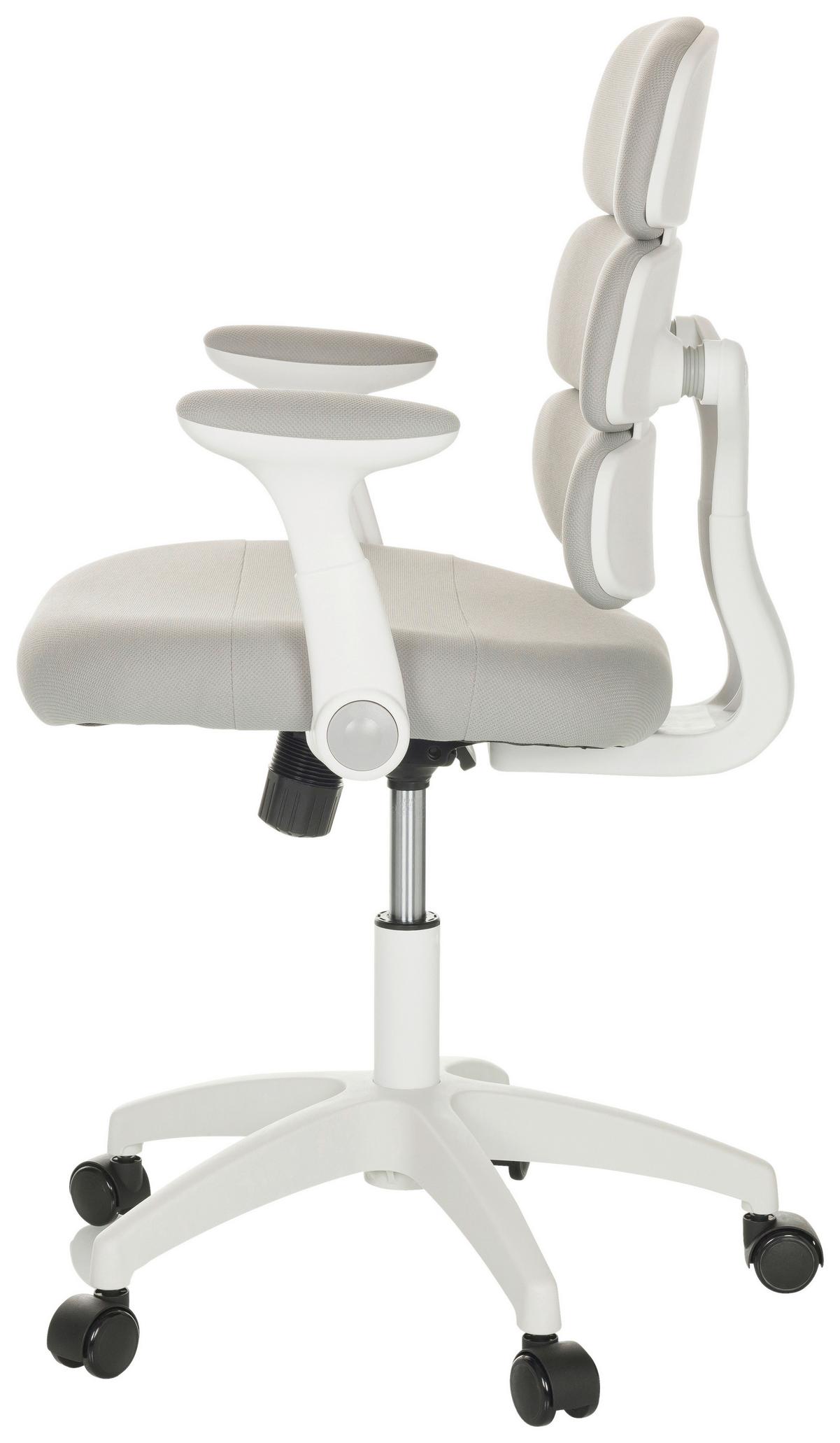 Mladinski Vrtljivi Stol Kid Ergolino W, Siva - siva/bela, Basics, umetna masa/tekstil (62/86-97/62cm) - MID.YOU