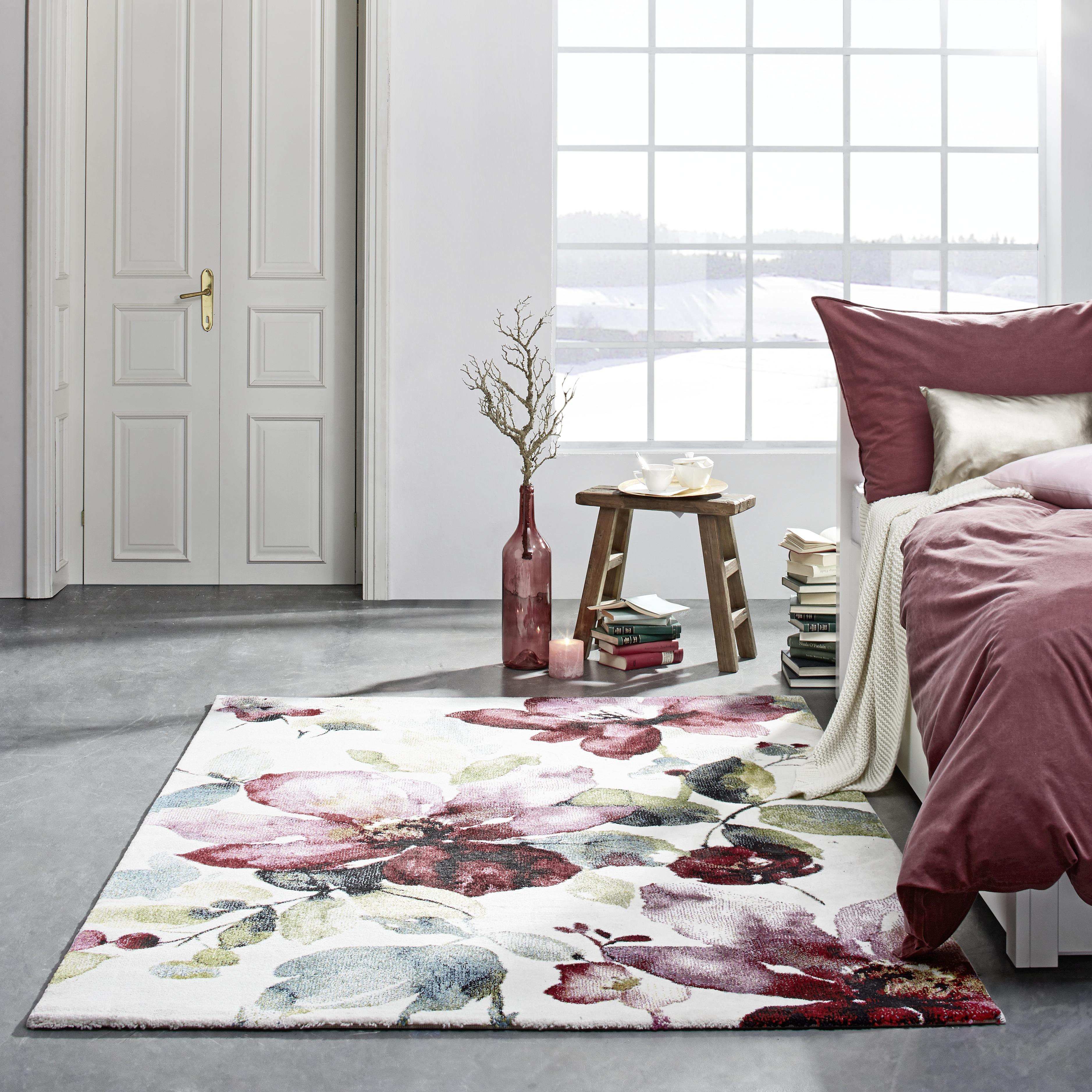 Webteppich Flower Bunt ca. 80x150cm - Multicolor, Romantik / Landhaus, Textil (80/150cm) - Mömax