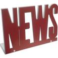 Zeitungsständer News in Rot/Weiß - Rot/Weiß, MODERN, Holzwerkstoff (34/29,5/11,8cm) - MÖMAX modern living