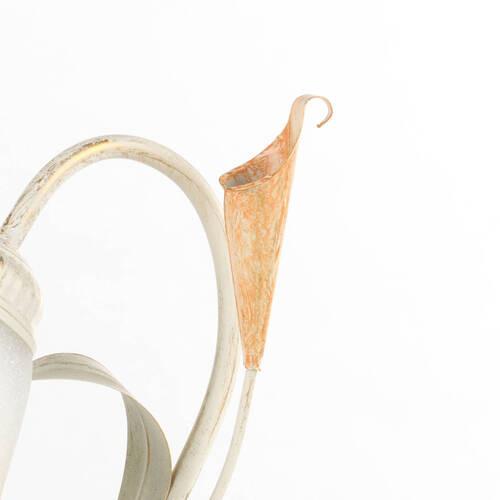 Tischleuchte Lucrezia Avorio Weiß max. 6 Watt - Weiß, Natur, Metall (25/31cm)
