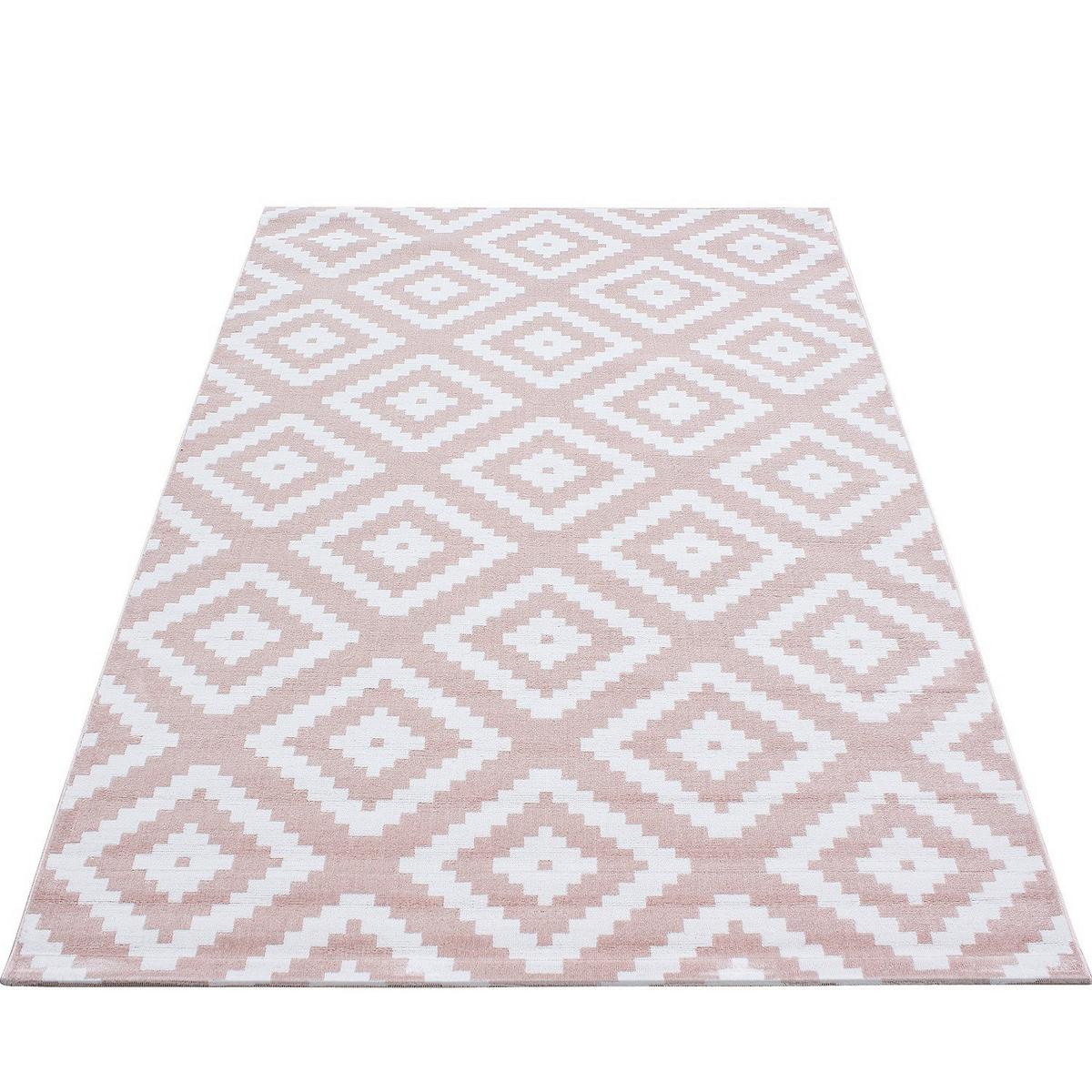 Webteppich Plus Pink ca. 200x290cm - Pink, KONVENTIONELL, Textil (200/290cm) - Novel
