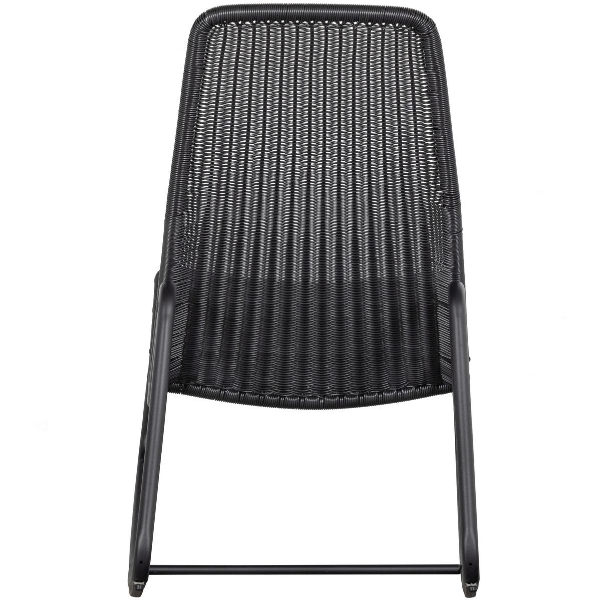 Schaukelstuhl Tom Schwarz - Schwarz, Design, Textil/Metall (51/97/95cm) - Gardenson