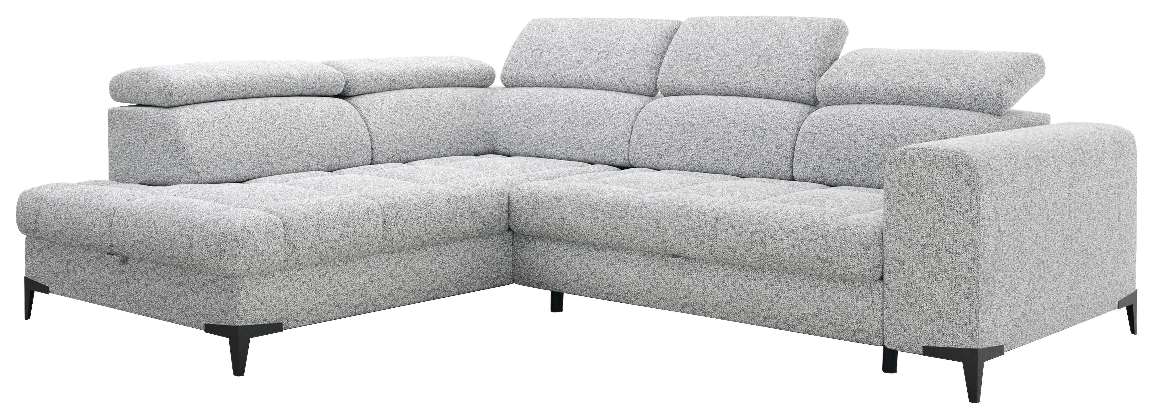 Sarokkanapé Mason - világosszürke/krémszínű, Modern, műanyag/faalapú anyag (211/271cm) - Modern Living
