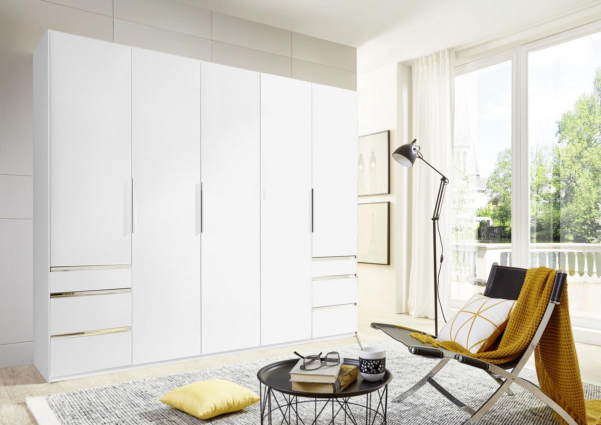 Ormar S Klasičnim Vratima Level 36a - bijela/boje kroma, Moderno, drvni materijal/metal (250/216/58cm) - Modern Living
