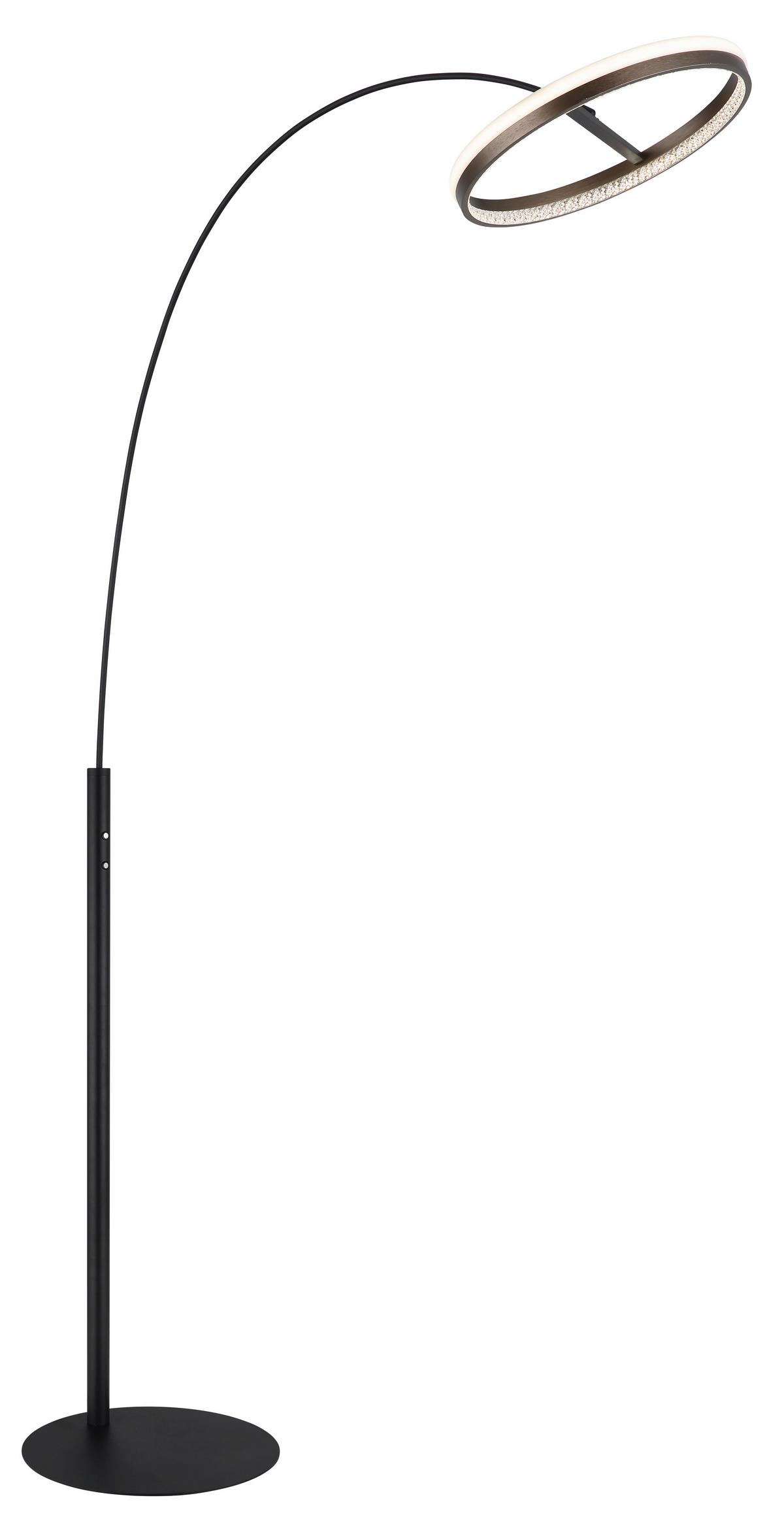 LED-STEHLEUCHTE 67179S DELLA - Klar/Weiss, Design, Kunststoff/Metall (92,5/39,5/190,4cm) - Globo