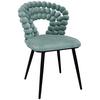 STOL LIA - grön/svart, Lifestyle, metall/trä (55/85/62cm) - Mömax