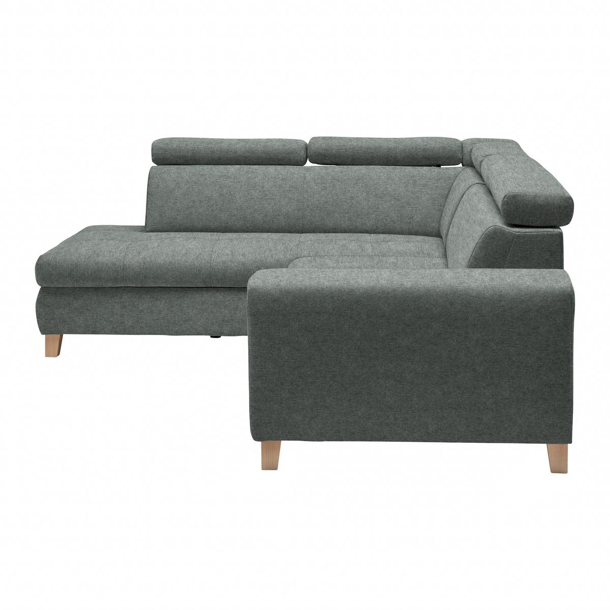 Ecksofa Lugo Graublau - Graublau, MODERN, Holz/Kunststoff (205/98/266cm) - Mömax