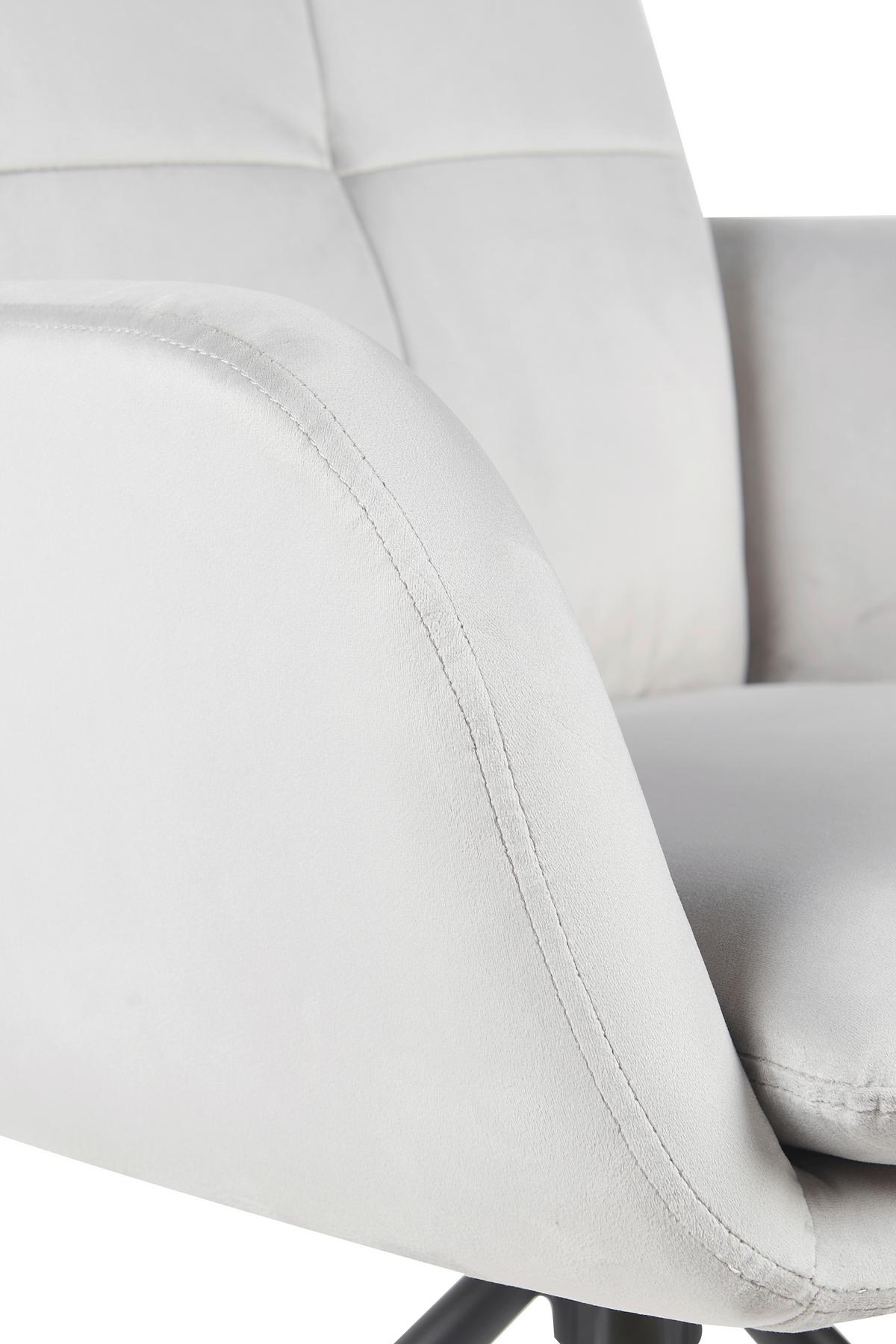 ARMLEHNSTUHL-SET PARMA S 2ER-SET - Hellgrau/Schwarz, MODERN, Textil/Metall (63/89/70cm) - MID.YOU