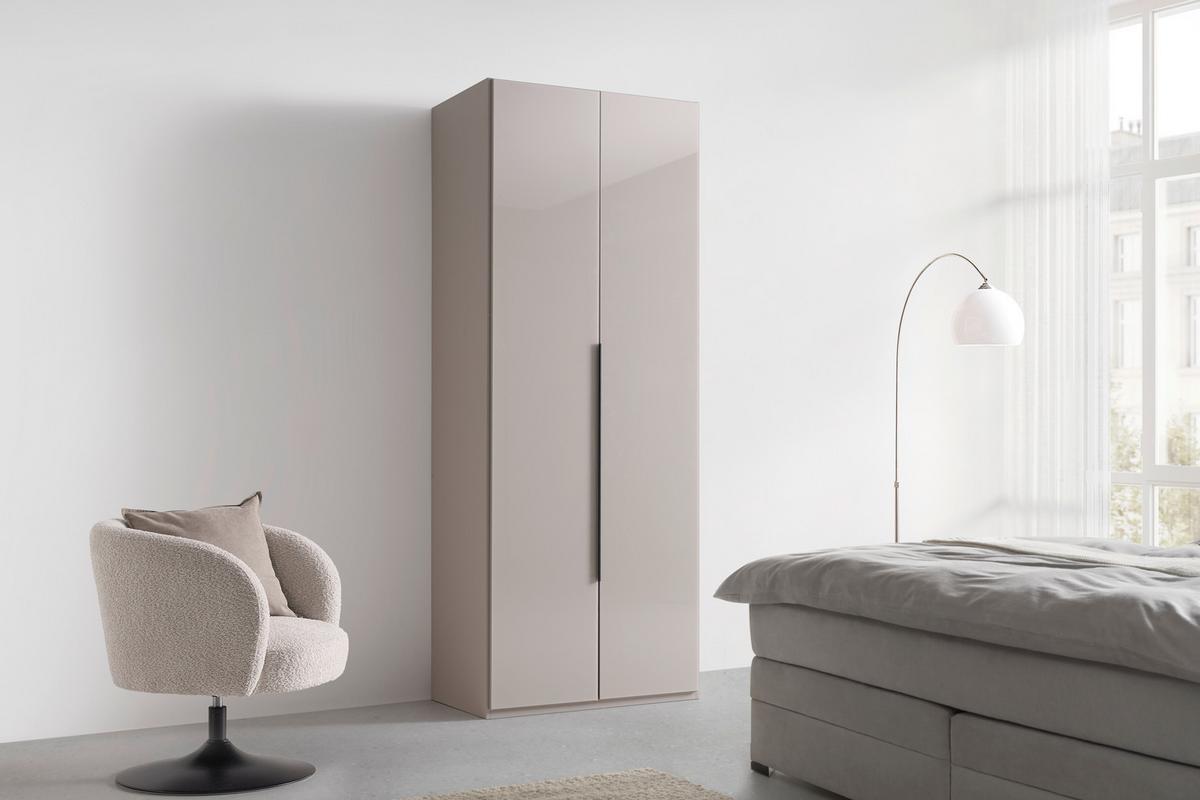 Ormar S Klasičnim Vratima New York - sahara/siva, Konvencionalno, staklo/drvni materijal (90/236/58cm) - Premium Living