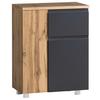 Unterschrank Varese ca. 65x79 cm Grau/Eiche - Eiche Wotan/Grau, MODERN, Holzwerkstoff (65/79/35cm) - Held