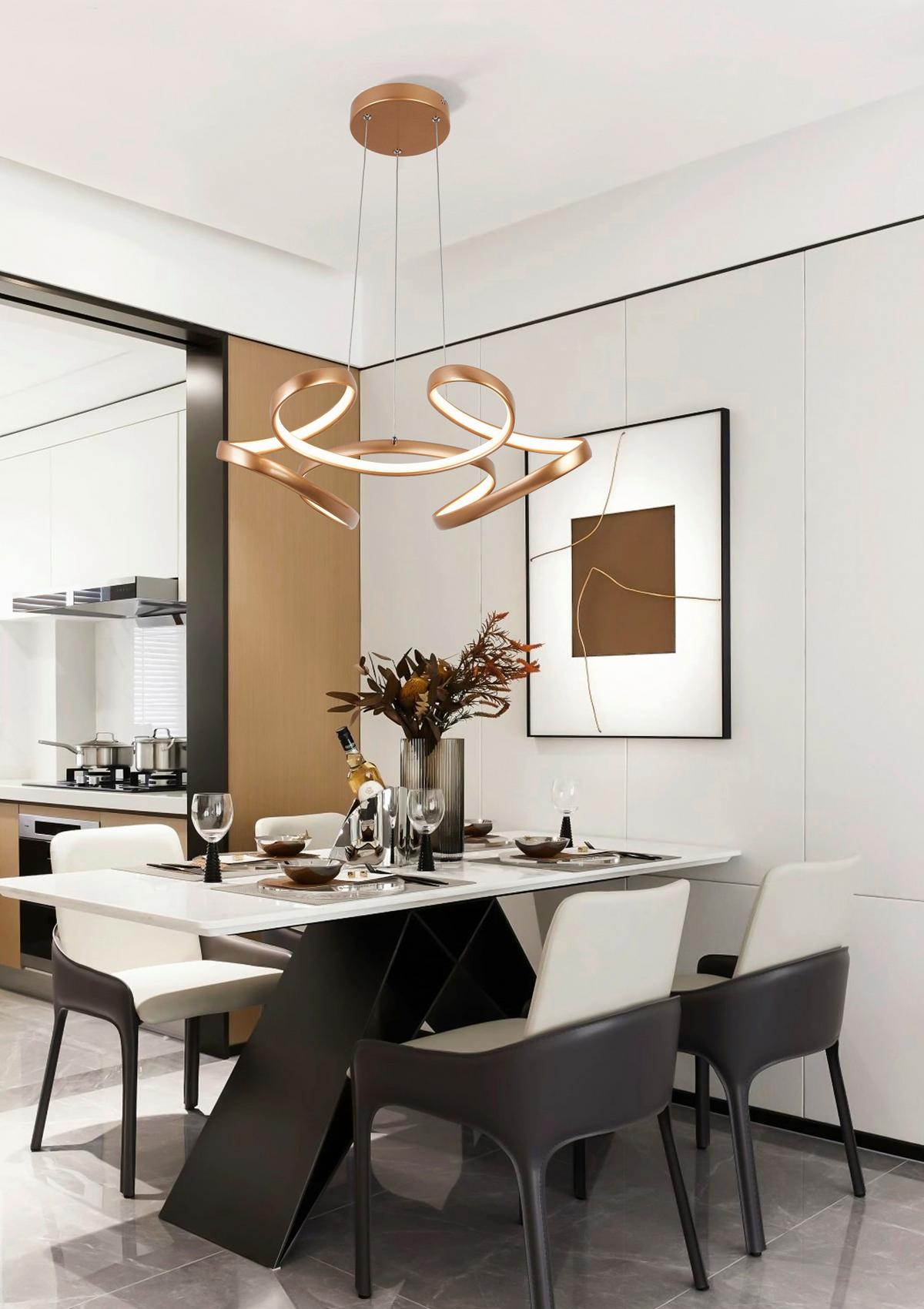 Led Viseća Svetiljka Josem2 - cappuccino, Moderno, metal/plastika (60/120cm) - Premium Living