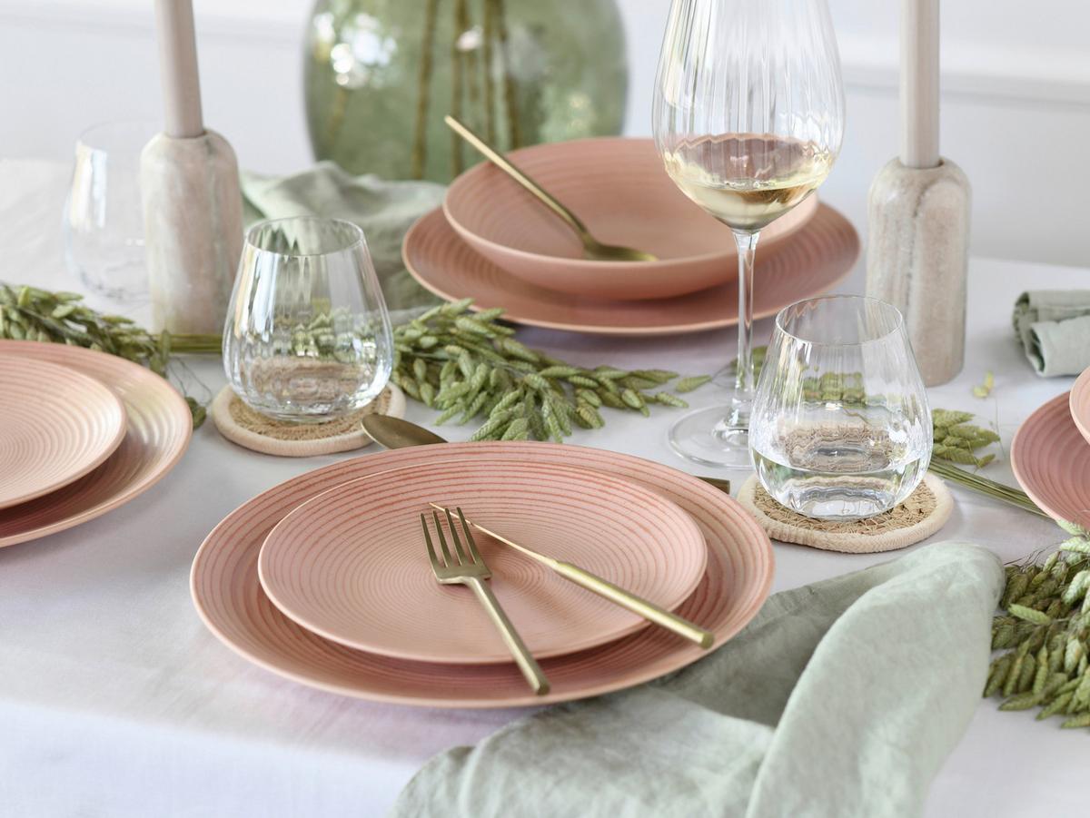 Jedilni Servis Catania Peach, 12-Delni - roza, Basics, keramika - Creatable