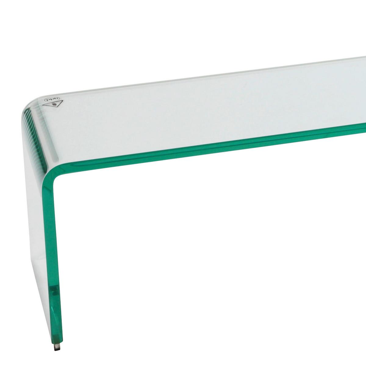 Tv-rátét Átlátszó Üveg Hagen - átlátszó, Modern, Üveg (90/20/25cm)
