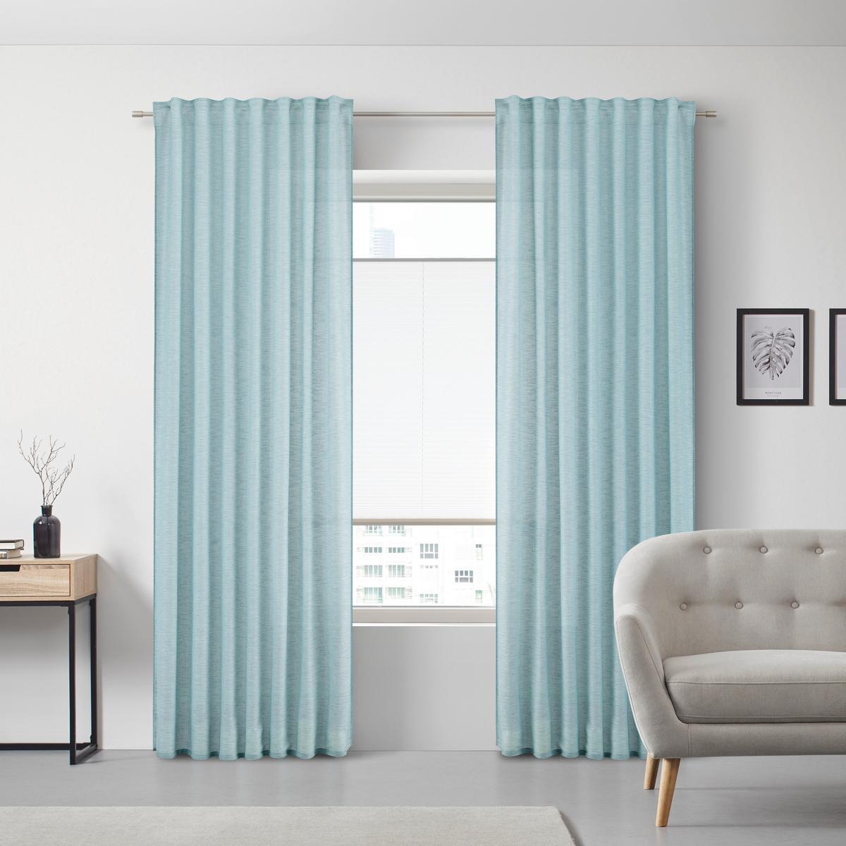 ZASŁONA GOTOWA EVA - jadeitowa zieleń, Romantik / Landhaus, tkanina (140/255cm) - Premium Living