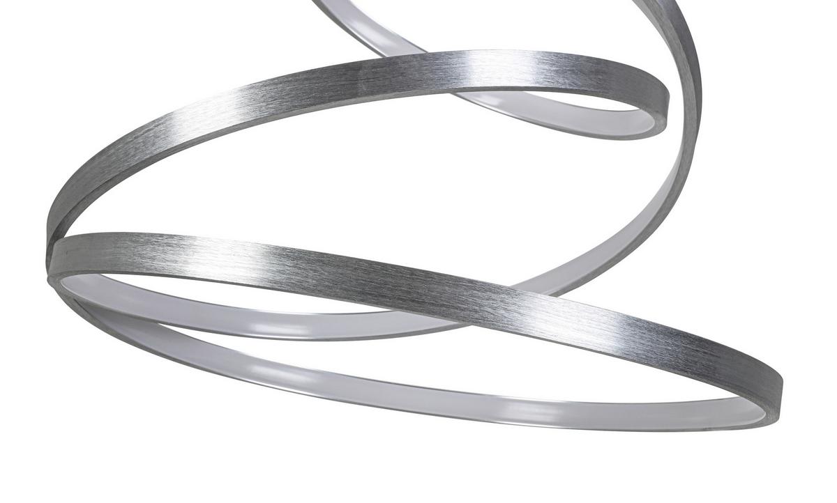 LED-Hängeleuchte Silvi Alufarben max. 40 Watt - Alufarben, MODERN, Kunststoff/Metall (50/120cm) - Mömax