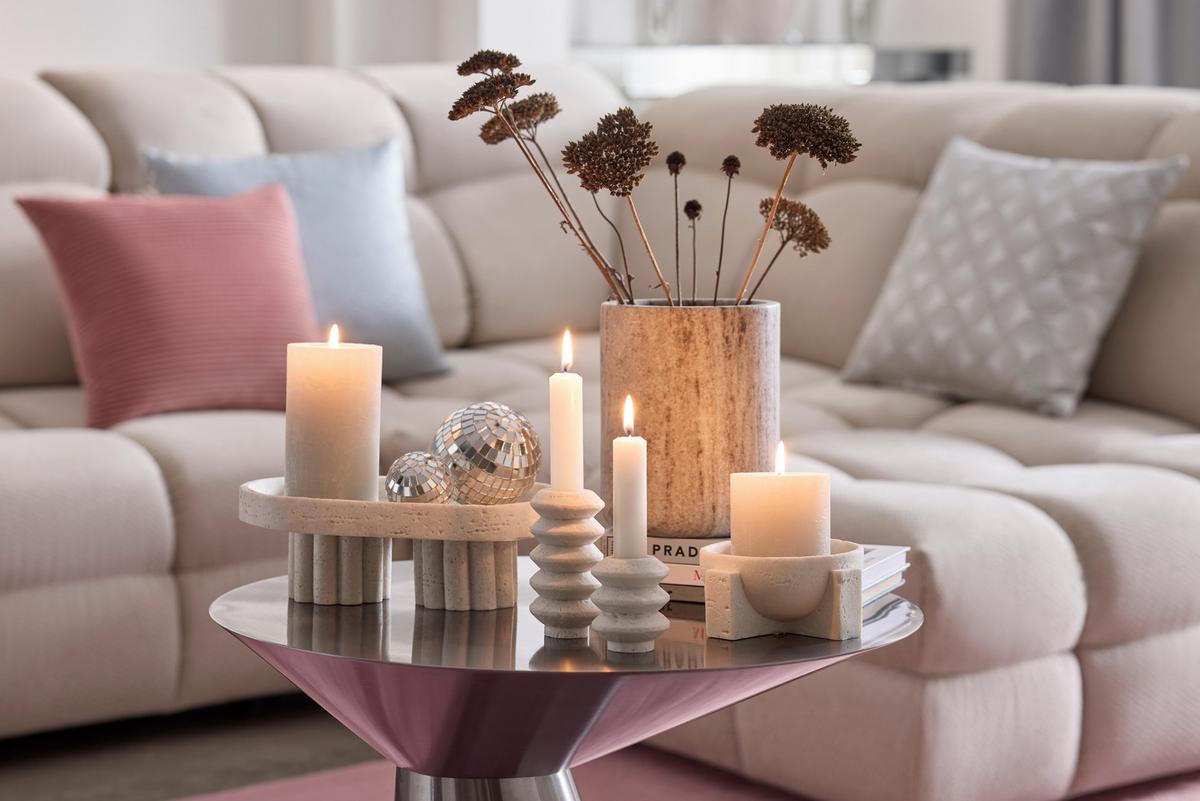 Weinkühler Shiny Silver Naturfarben Marmor - Naturfarben, MODERN, Stein (13/17cm) - Mömax