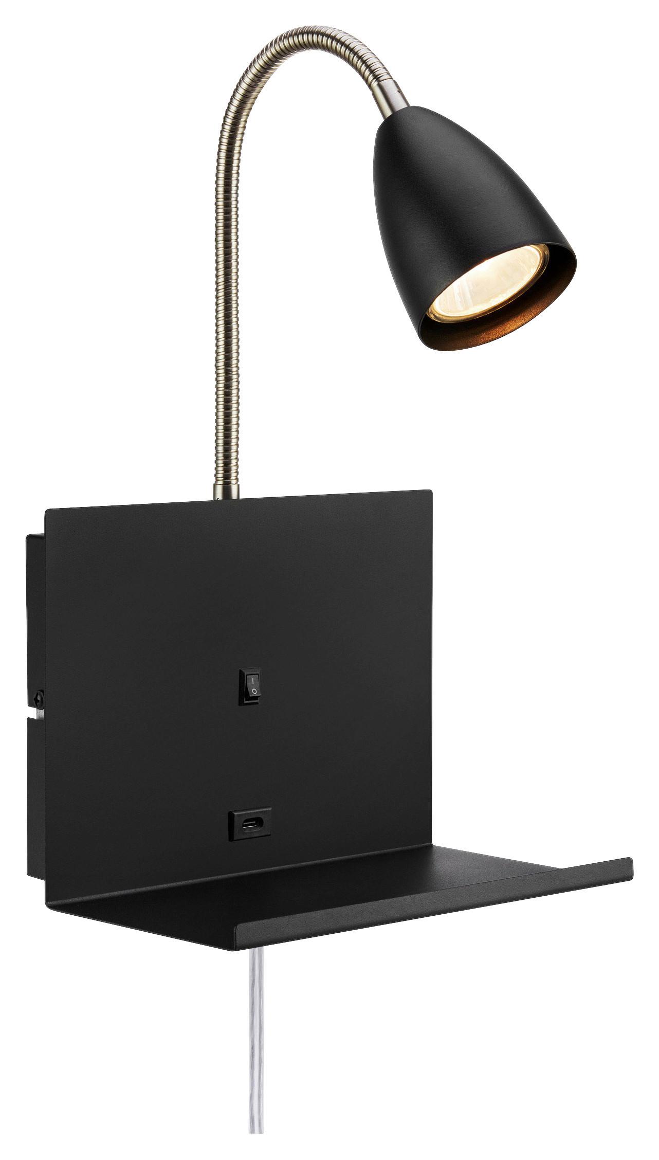 Wandleuchte Cuarto Schwarz max. 7 Watt - Schwarz, Basics, Metall (15/20/30cm) - Markslöjd