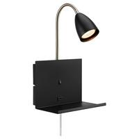 Wandleuchte Cuarto Schwarz max. 7 Watt - Schwarz, Basics, Metall (15/20/30cm) - Markslöjd