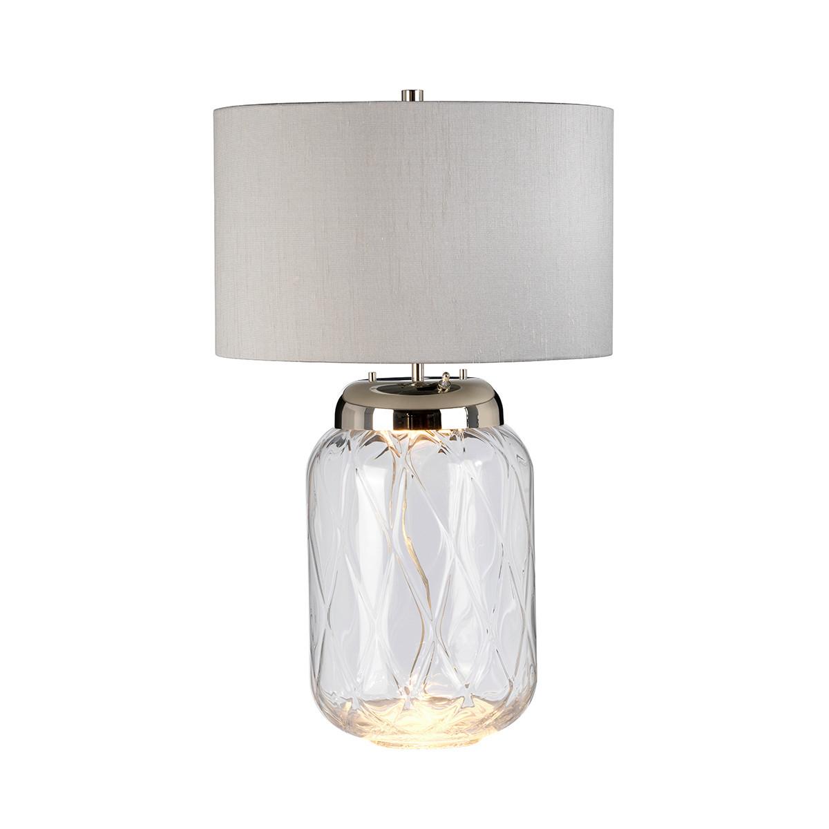 Stolna Svjetiljka Qn-Sola-Tl-L - boje nikla/prozirno, Design, staklo/metal (41/67.5cm) - Elstead Lighting
