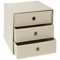 PUDEŁKO SKŁADANE CUBUS 3 - kolor srebrny/kolor naturalny, Design, karton/metal (32/32/31,5cm) - Carryhome