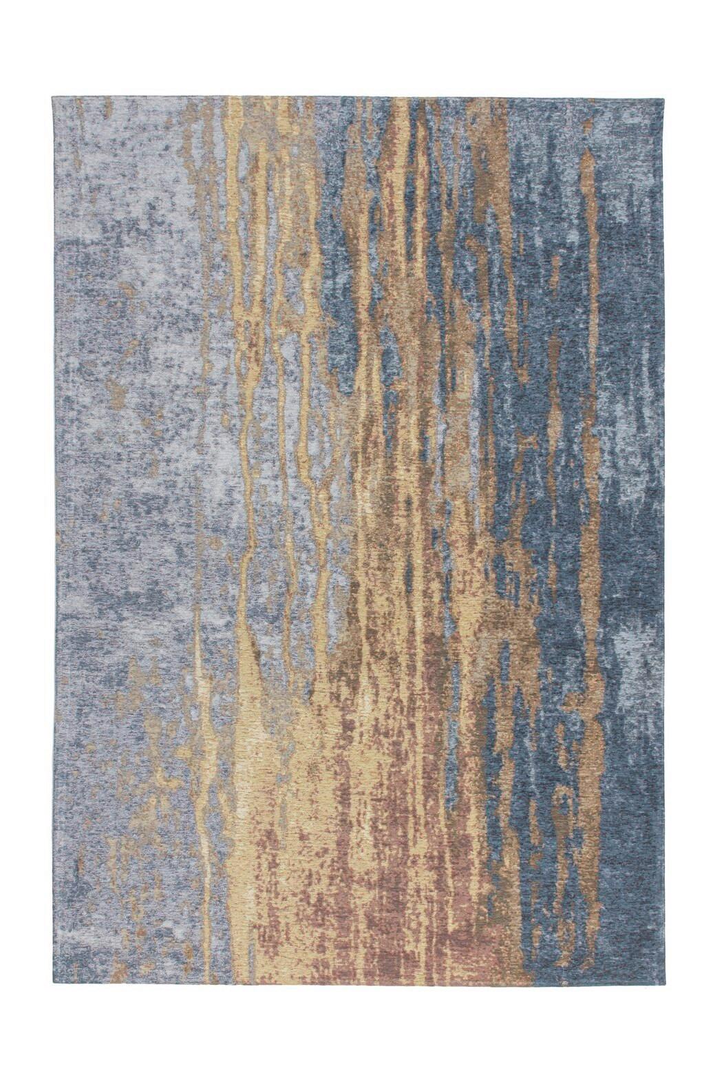 Flachwebeteppich Blaze 325 Beige / Blau - Blau/Beige, Konventionell, Textil (115/170cm) - Kayoom