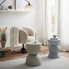 SIDOBORD TONDO - taupe, Modern (34/45/34cm) - Premium Living
