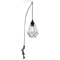 Hängeleuchte Zachary Schwarz max. 60 Watt - Design (17/26cm) - Globo