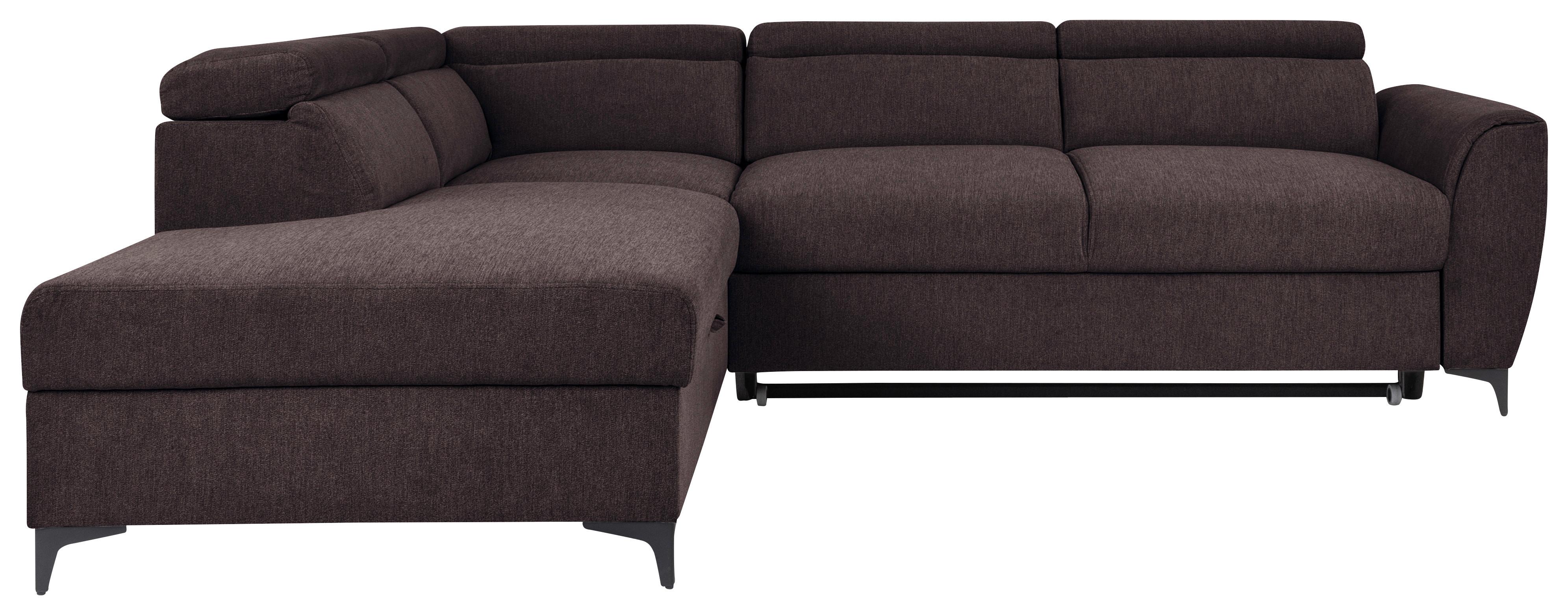 Kutna Garnitura Lapis - tamno smeđa/crna, Konvencionalno, tekstil/metal (217/255cm) - Modern Living