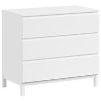 Kommode EVA Weiß teilmassiv - Weiß, MODERN, Holz/Holzwerkstoff (98,5/89,4/57cm) - Vipack
