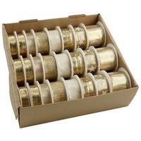 Geschenkband Lena Goldfarben in diversen Designs - Goldfarben, Romantik / Landhaus, Textil (6,5/6,5/3cm) - Modern Living