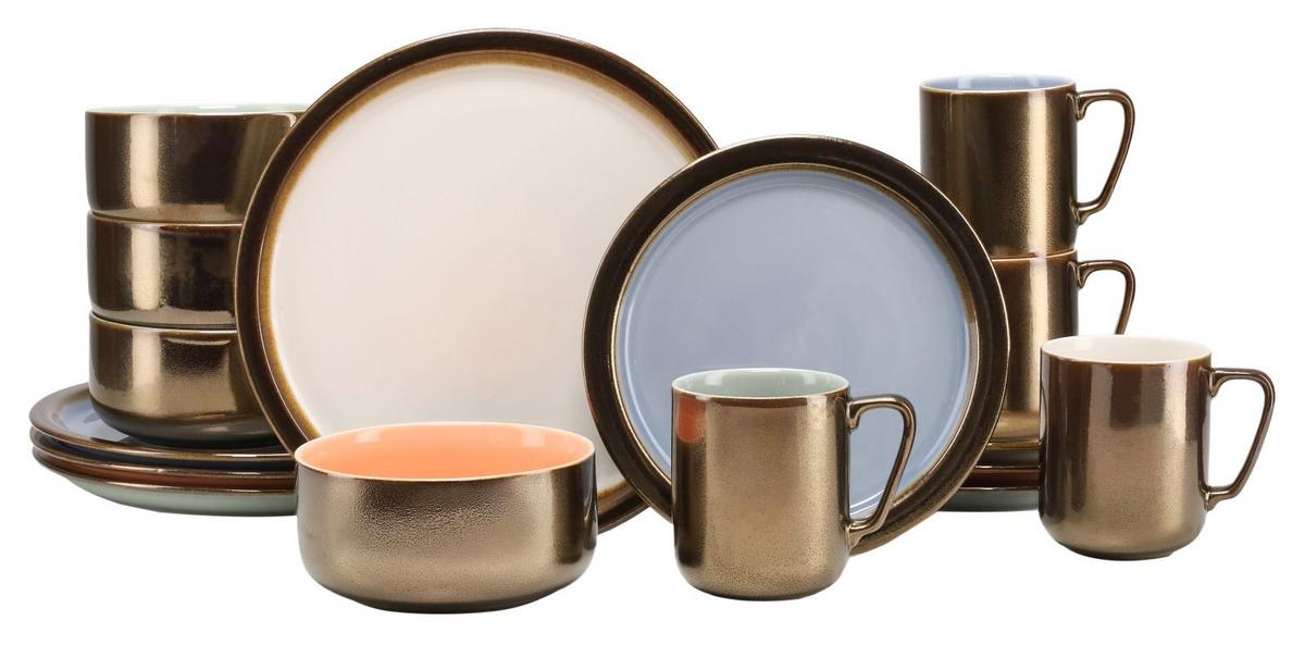 Kombinirani Servis Rustikal Pastell, 16-Delni - večbarvno, keramika - Creatable