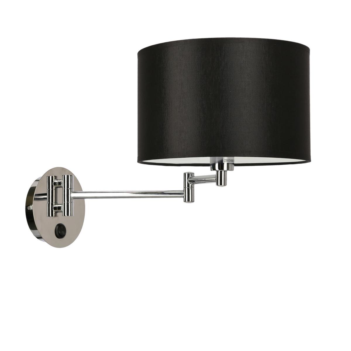 Zidna Svjetiljka Alexia - boje kroma/crna, Konvencionalno, metal/plastika (23/41/24cm)