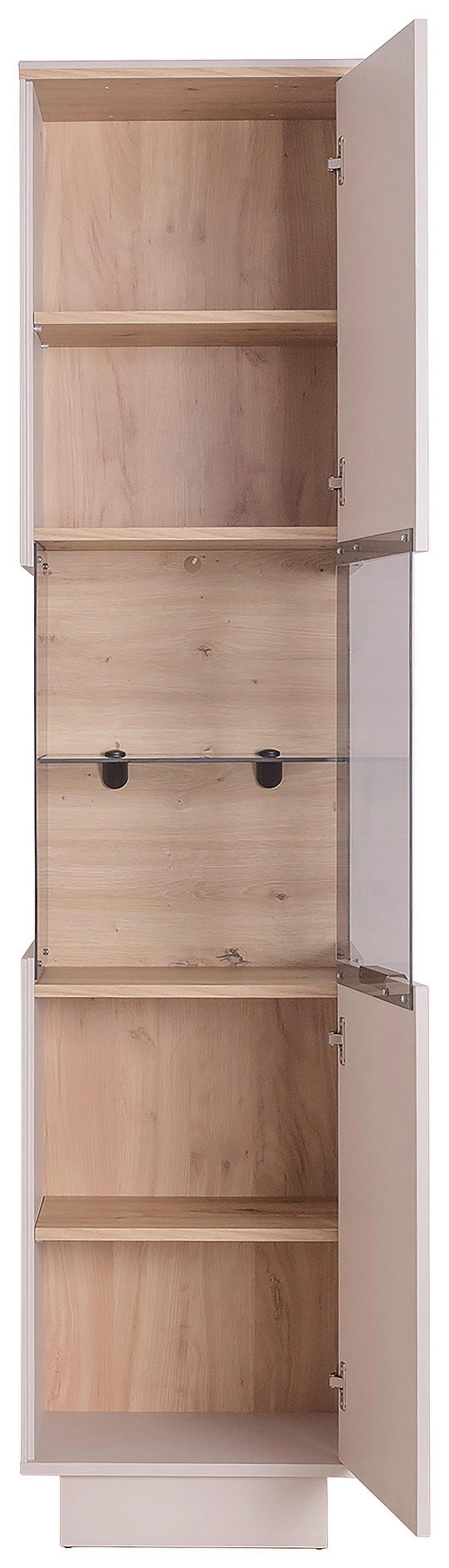 Vitrina Darius - kašmir/hrast Artisan, Trend, staklo/drvni materijal (45/195,5/37cm) - Modern Living