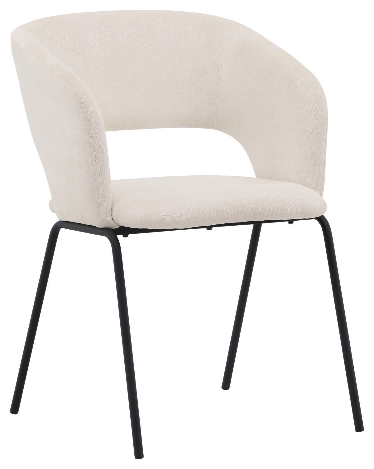 STUHL-SET DAY - Schwarz/Weiß, Design, Textil/Metall (66/86/66cm) - Livetastic