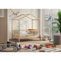 Hausbett Junior ca. 70x140 cm Naturfarben - Naturfarben/Kieferfarben, MODERN, Holz (70/140cm) - MID.YOU