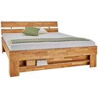 Postelja Sarah, Divji Hrast, 180x200 - divji hrast, Konvencionalno, les (180/200cm) - Zandiara