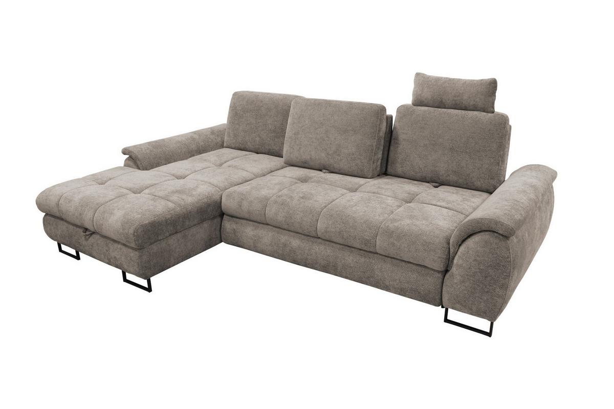 Kutna Garnitura Lago - sivo-smeđa/crna, Moderno (176/95/272cm) - Modern Living