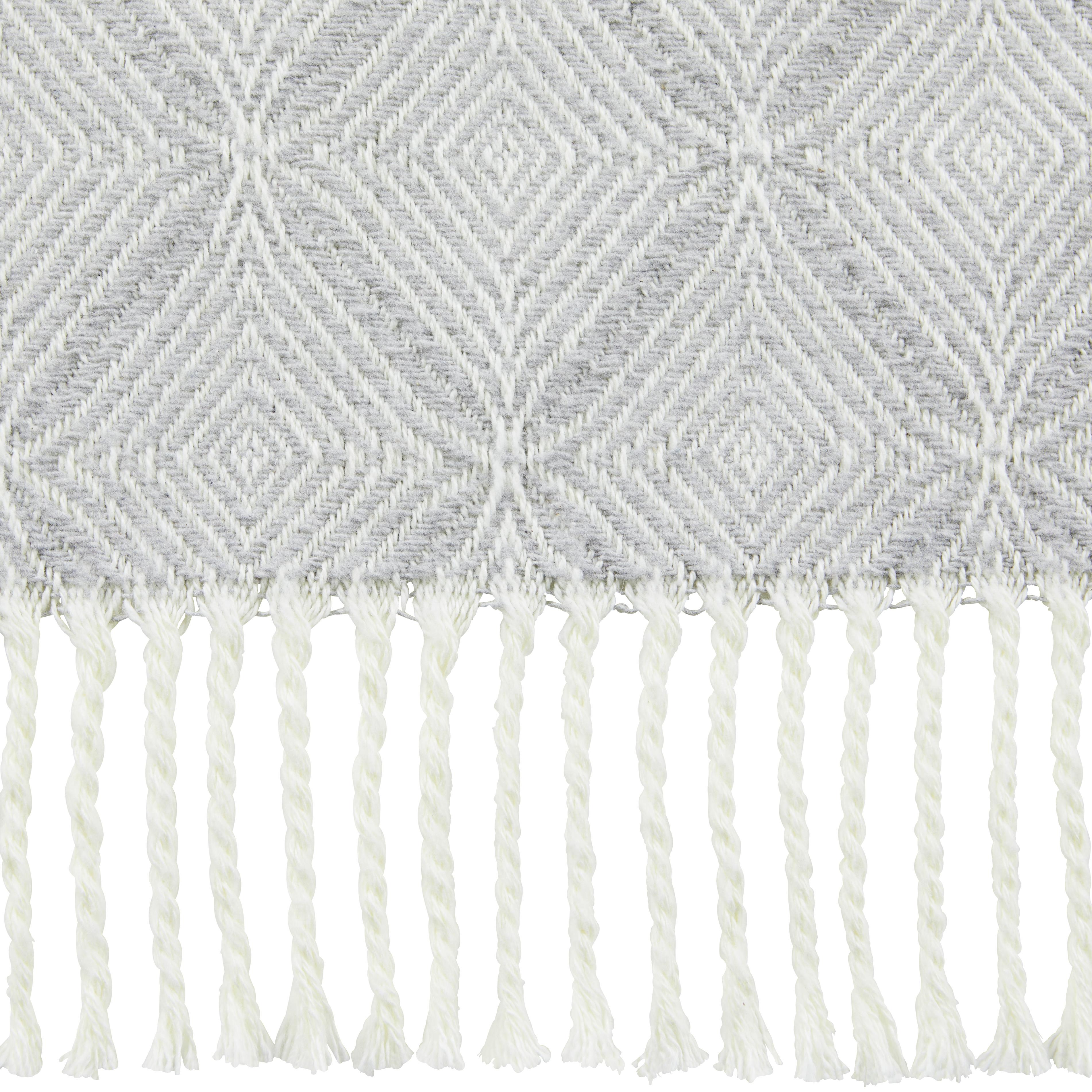 Decke Samira in Grau/Natur ca. 130x170cm - Naturfarben/Grau, LIFESTYLE, Textil (130/170cm) - Modern Living